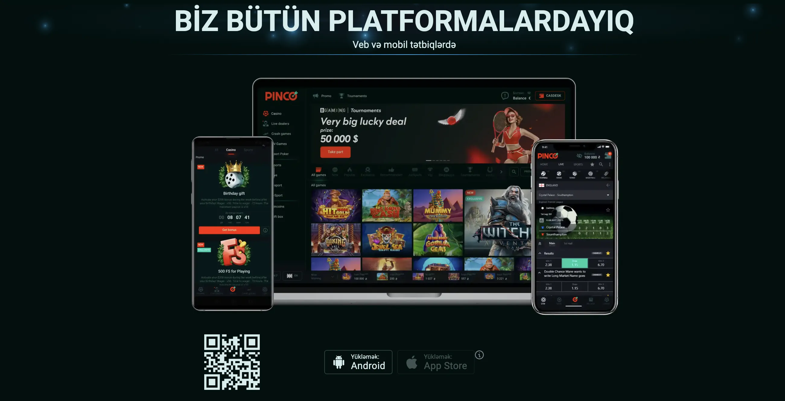 Pinco Casino mobil versiyası və tətbiqi: Android və iOS giriş imkanları Pinco Casino mobil versiyası və tətbiqi